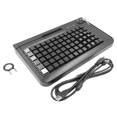 POS-клавиатура PayTor KV-78 черная с ридером МК на 1-3 дорожки 3261 - фото 6754